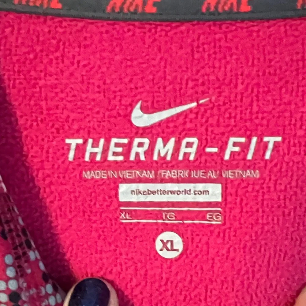 Nike Bright Pink Hoodie with‎ Black and White Accents